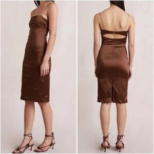 NWT Bec + Bridge Heather Midi Dress - Cognac Size US 8